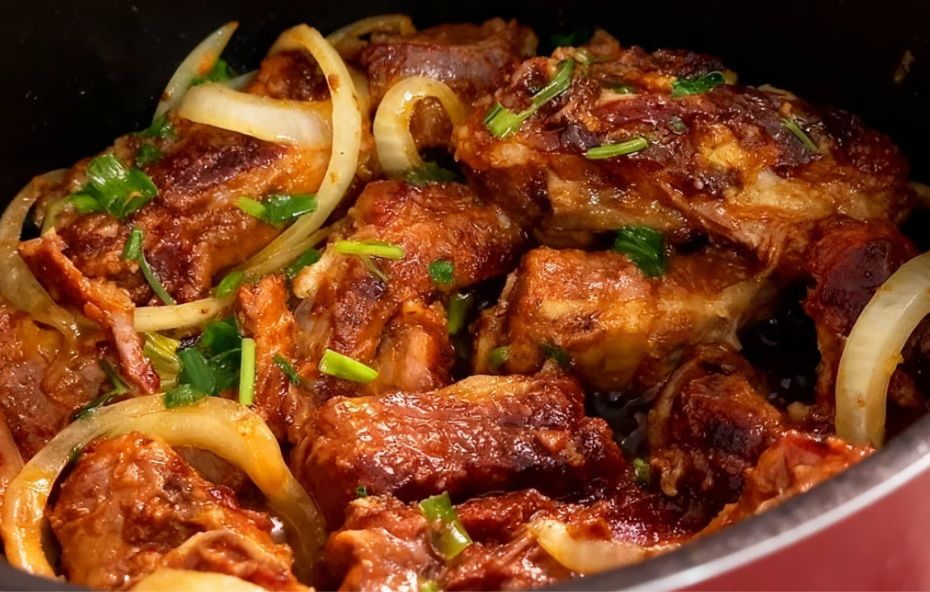 Costelinha assada na pressão